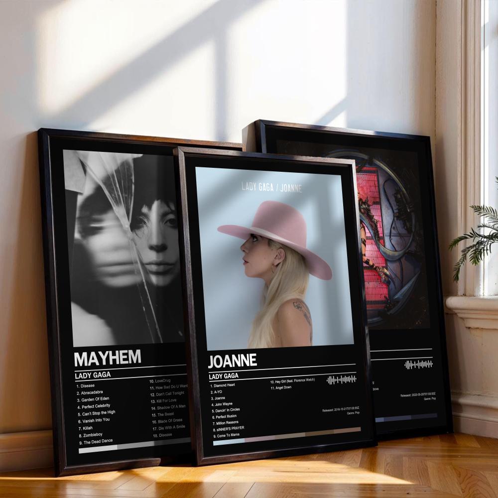 Musical Instrument Painting - Lady Gaga Poster Music Album Cover