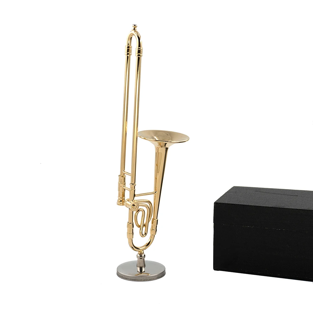 Musical Instrument Trombone - Miniature Pure Copper Trombone Model Mini