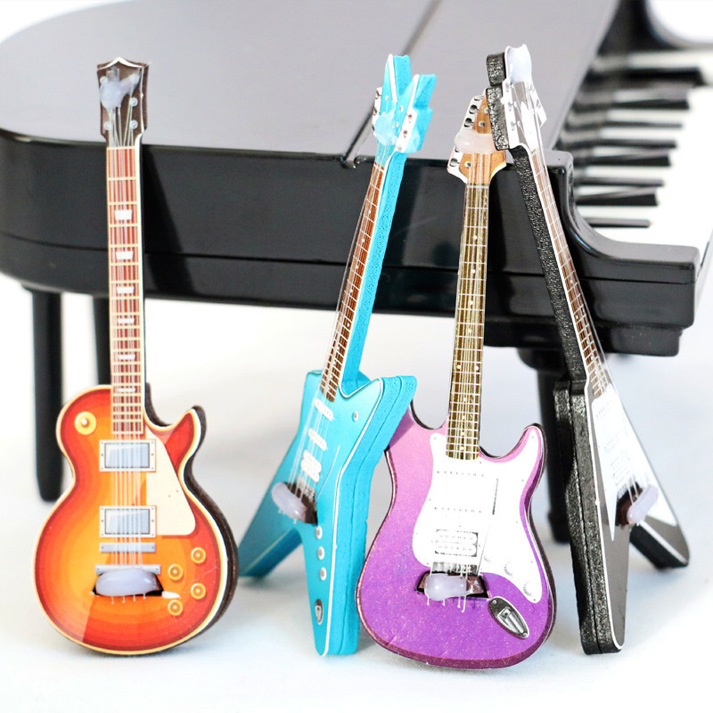 Musical Instruments Game - 1Pcs Dollhouse Miniature Guitar Musical Instrument