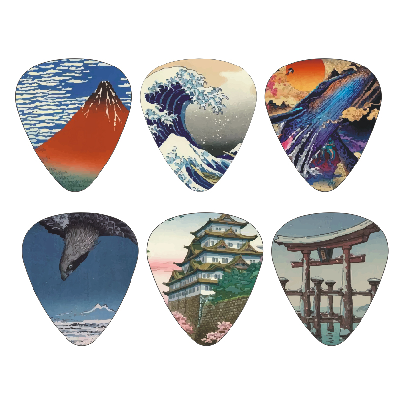 Musical Instrument Painting - New 12pcs/set Guitar Picks - Japanese