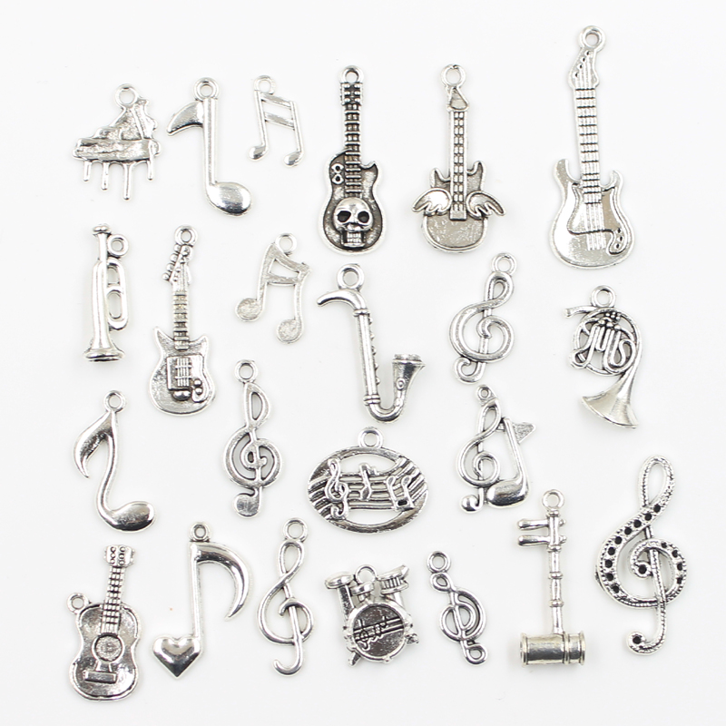 Musical Instrument Horn - 30pcs Charms Musical Guitar Note Piano