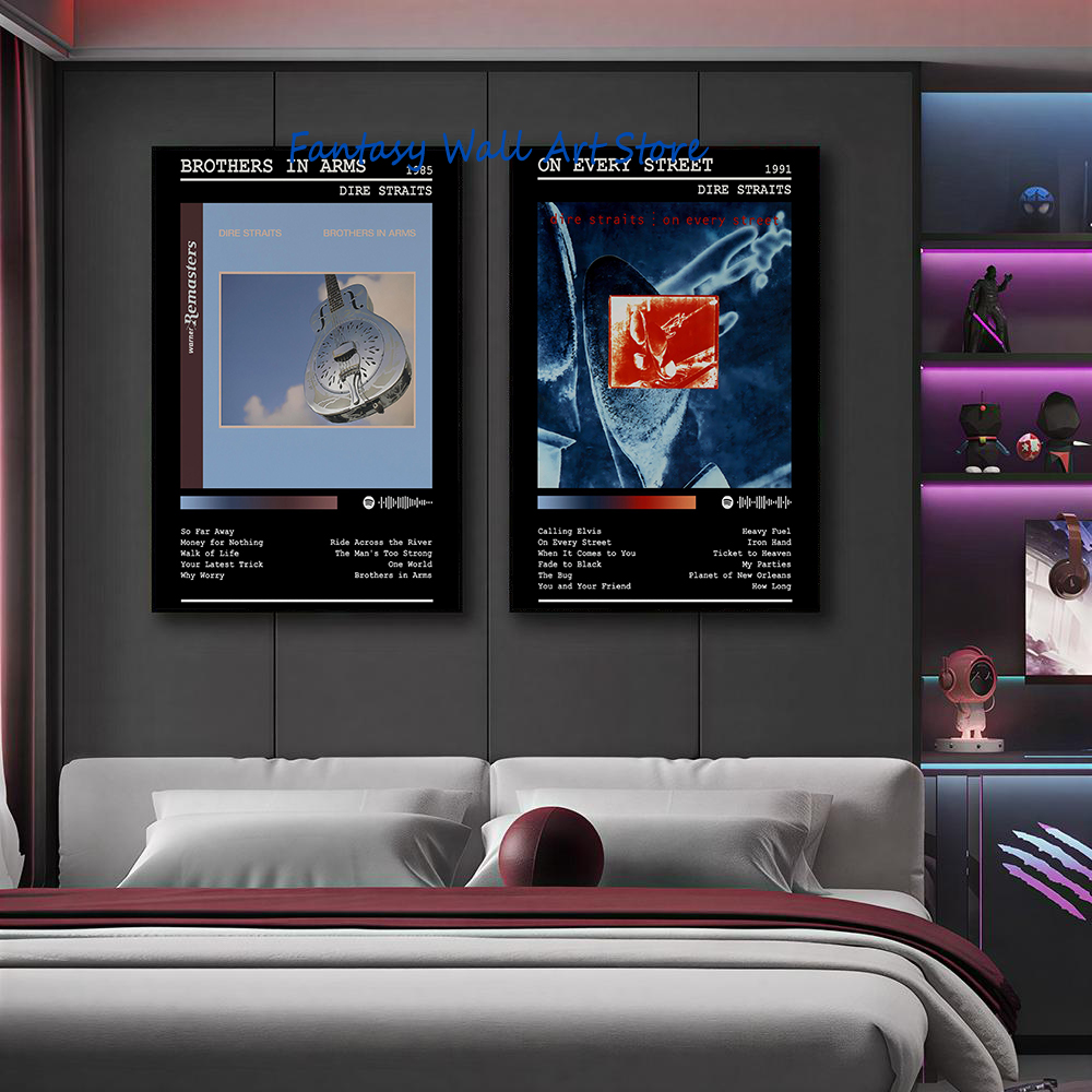 Dire Straits Rock Music Albums - Musical Instrument Painting ulasan dan harga