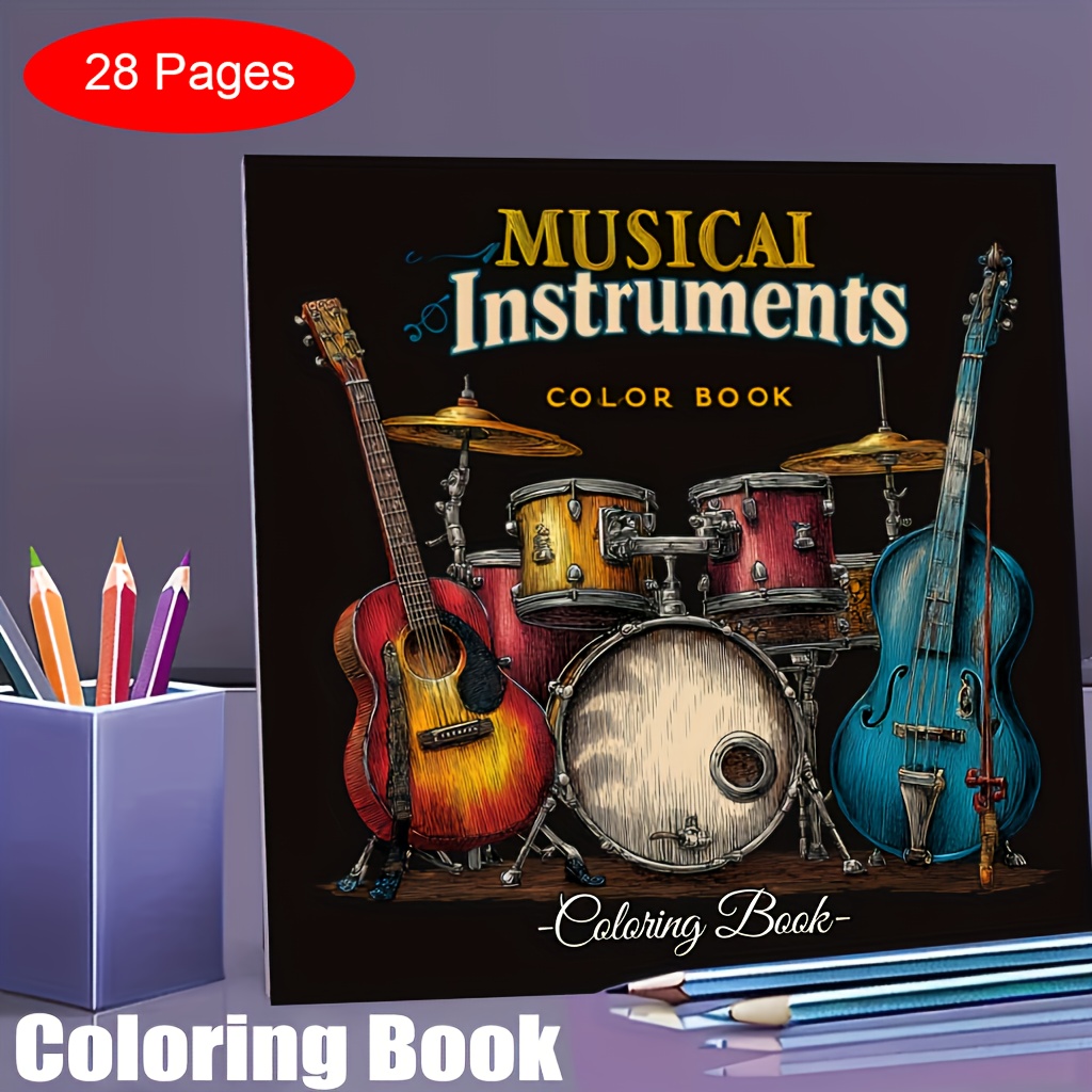 28 Pages Musical Instrument Co - Musical Instrument Coloring Pages ulasan dan harga