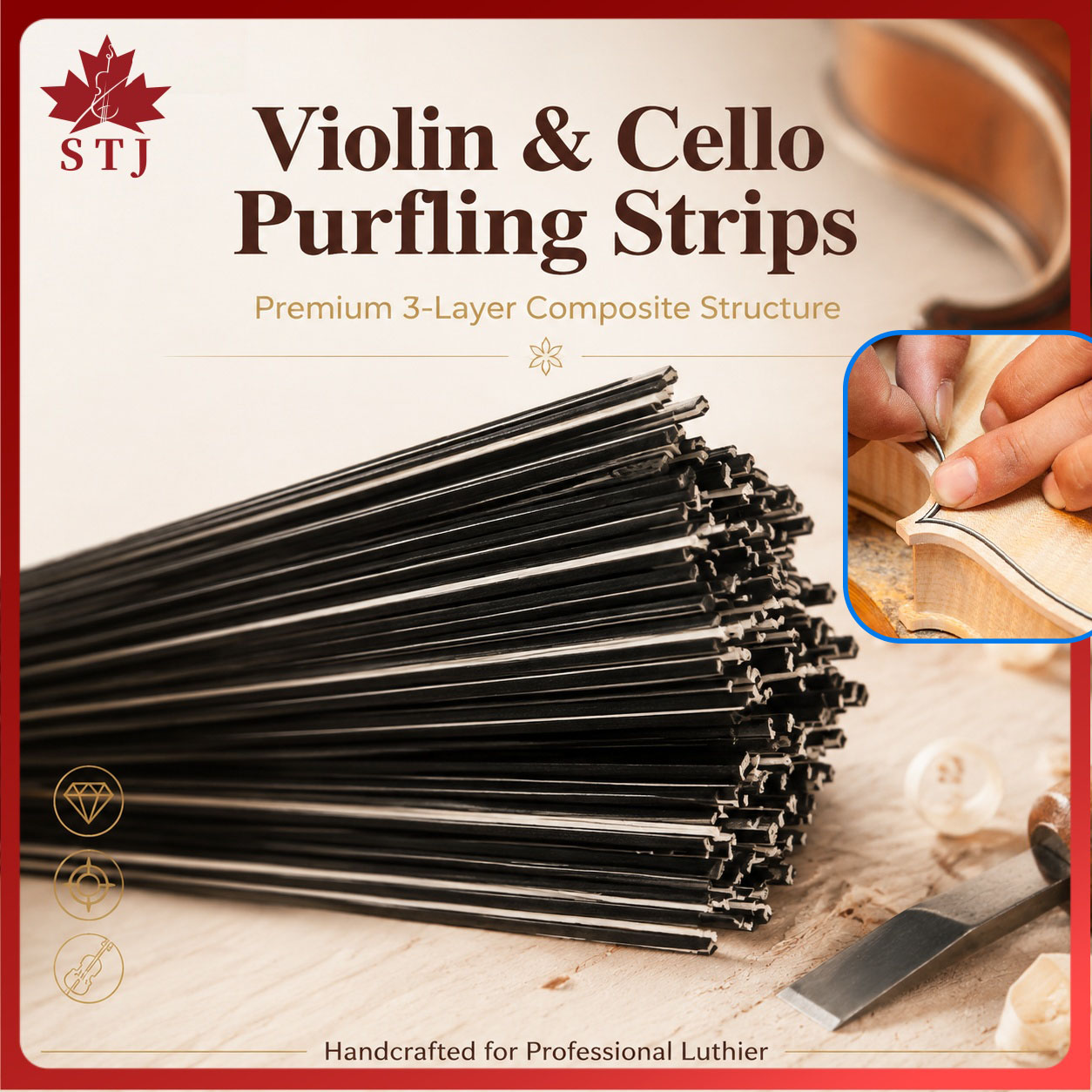 50/100pcs Maple Wood Violin Pu - Musical Instrument Cello ulasan dan harga