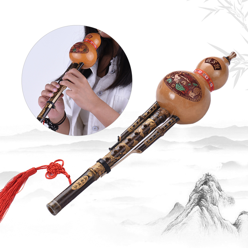 Chinese Handmade Black Bamboo  - Musical Instrument Lute ulasan dan harga