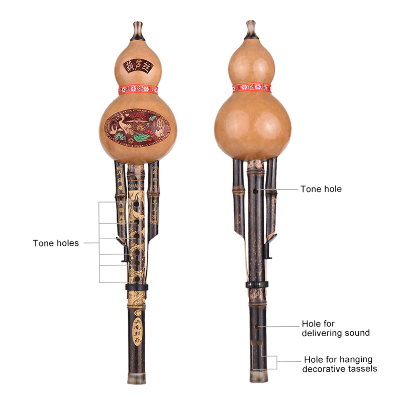 Chinese Handmade Black Bamboo  - Musical Instrument Lute ulasan dan harga