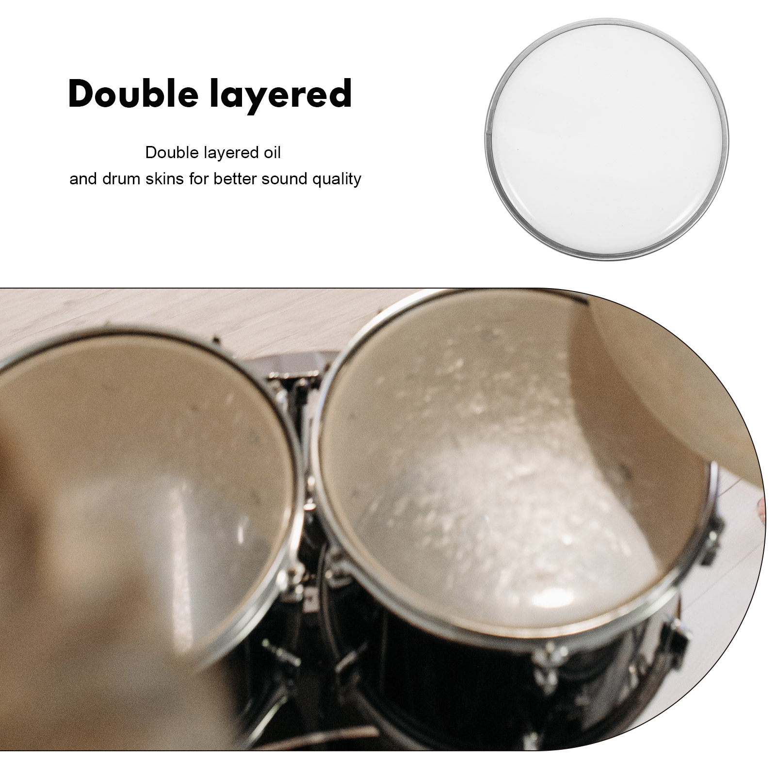 Double Layer Drum Head Skin 8  - Musical Instrument Jazz ulasan dan harga