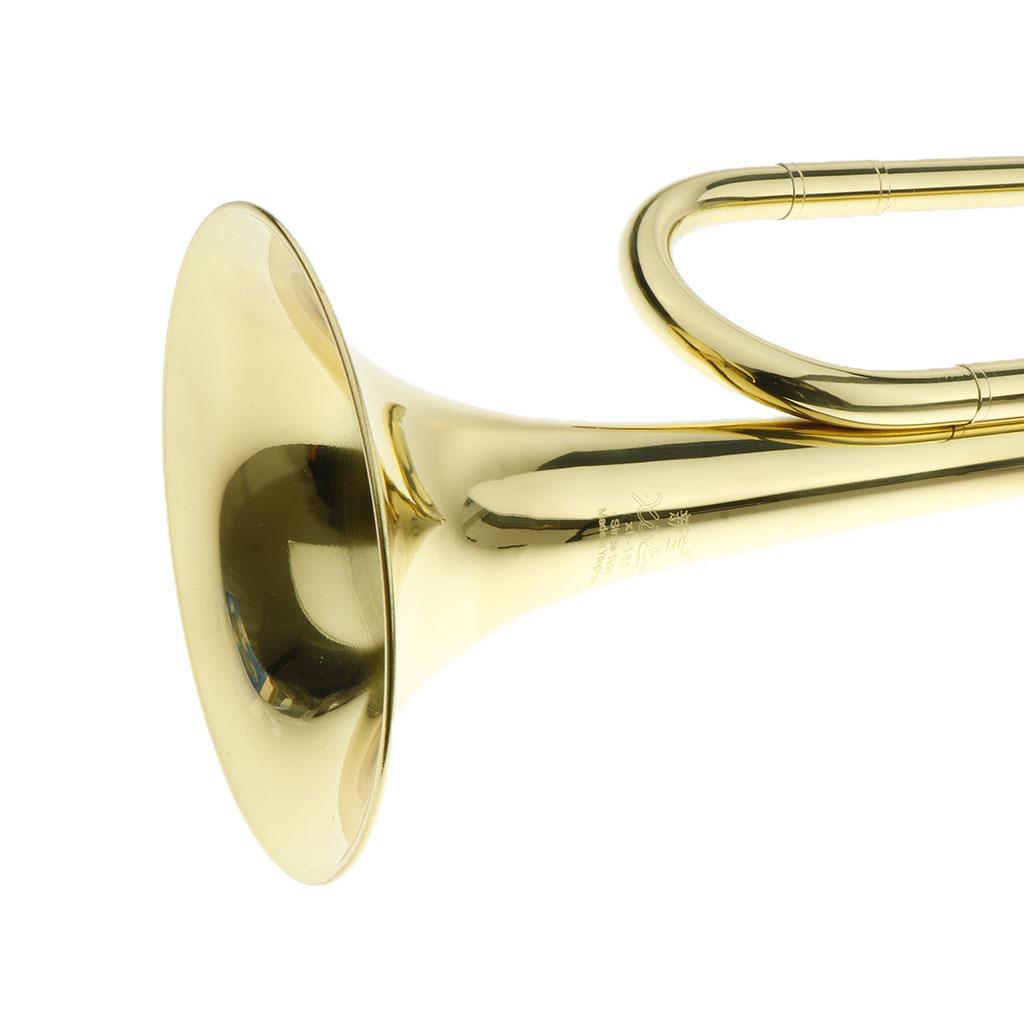 Kids Trumpet Brass Golden Bugl - Musical Instrument Horn ulasan dan harga