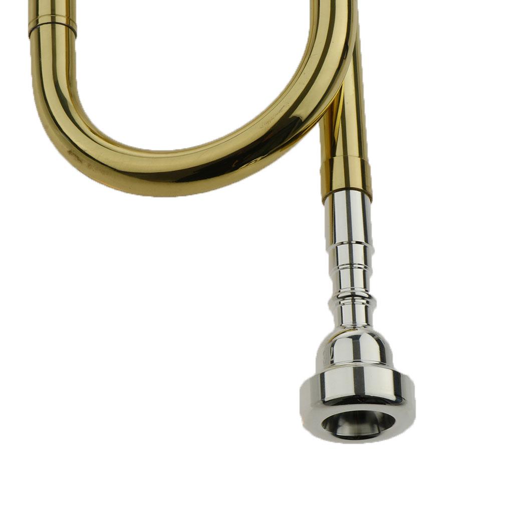 Kids Trumpet Brass Golden Bugl - Musical Instrument Horn ulasan dan harga