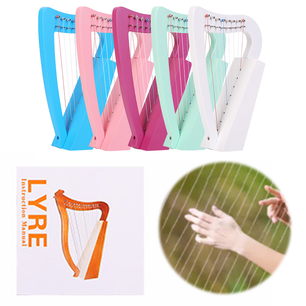8 Strings Lyre Harp Solid Wood - Musical Instrument Lyre ulasan dan harga