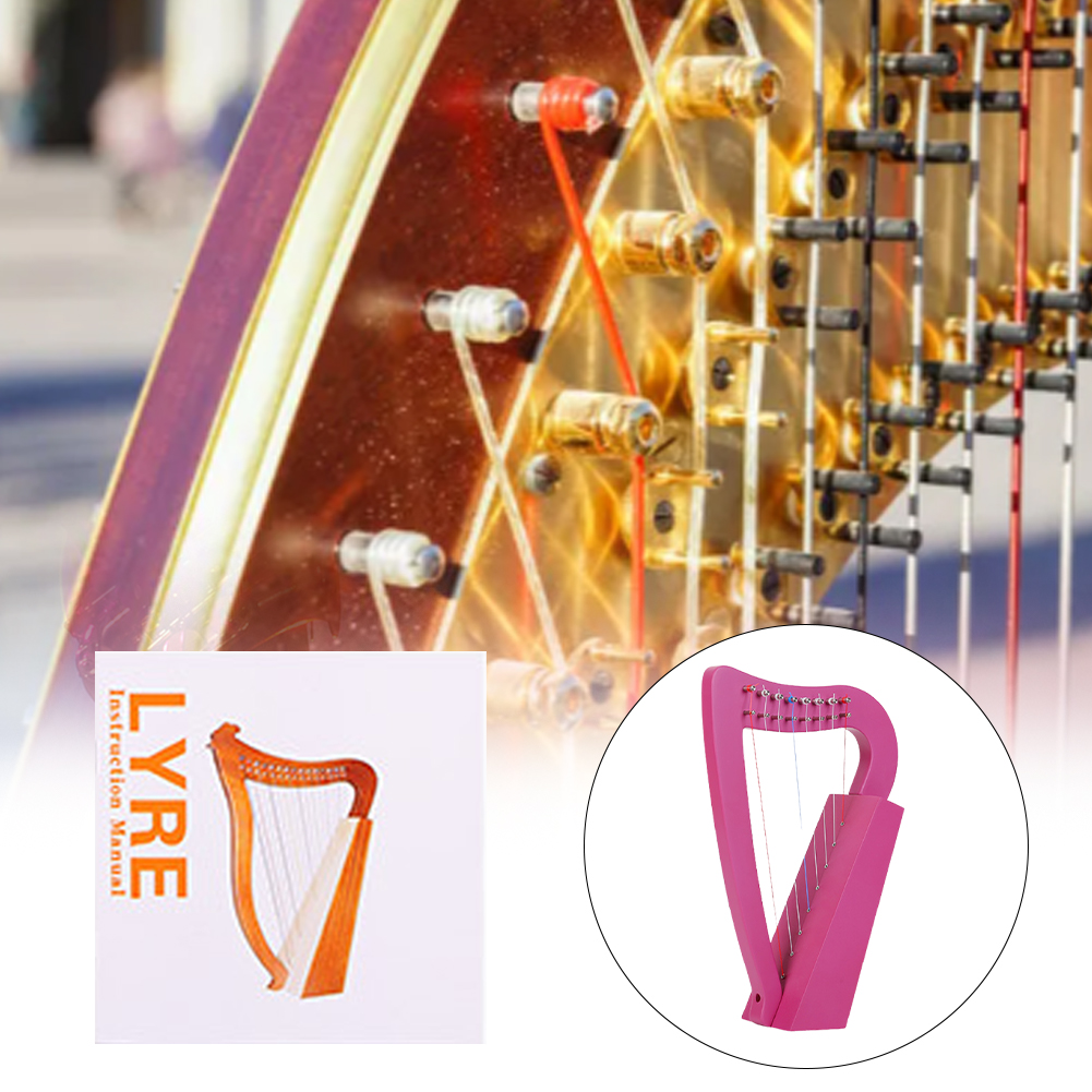 8 Strings Lyre Harp Solid Wood - Musical Instrument Lyre ulasan dan harga