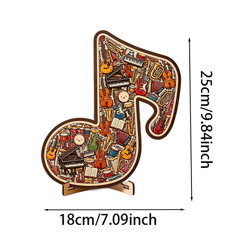 Unique Wooden Jigsaw Puzzle wi - Musical Instruments Game ulasan dan harga
