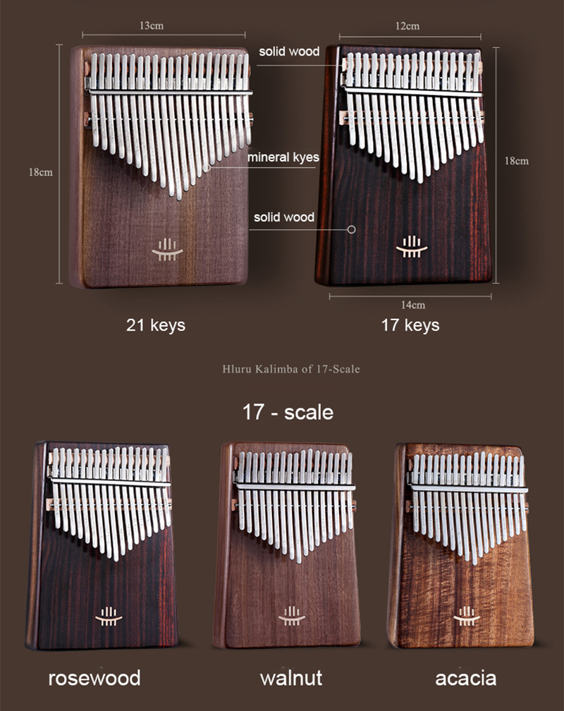 Hluru Kalimba 17 Keys with Hol - Musical Instrument African ulasan dan harga