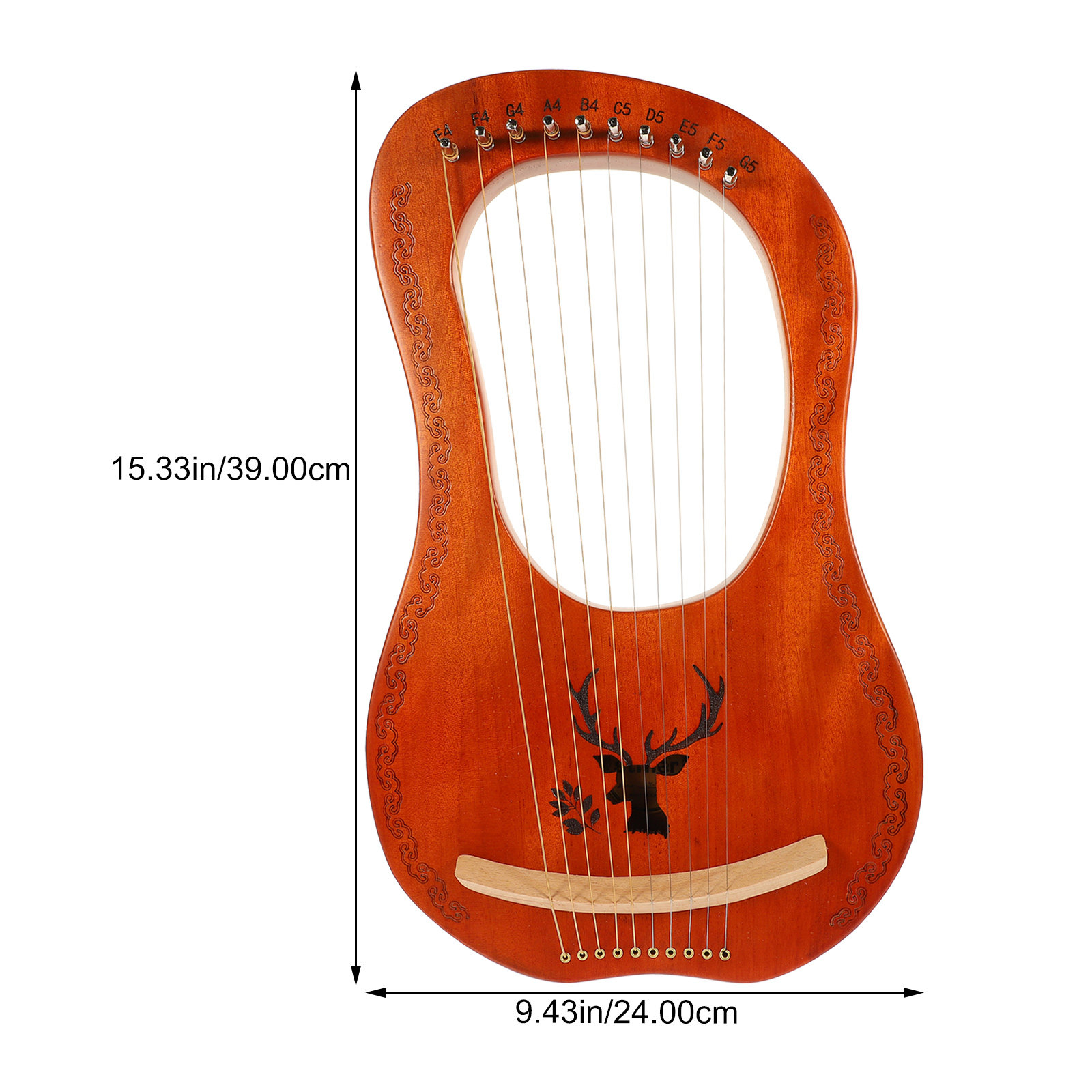 1Set 10 String Lyre Harp Woode - Musical Instrument Lyre ulasan dan harga