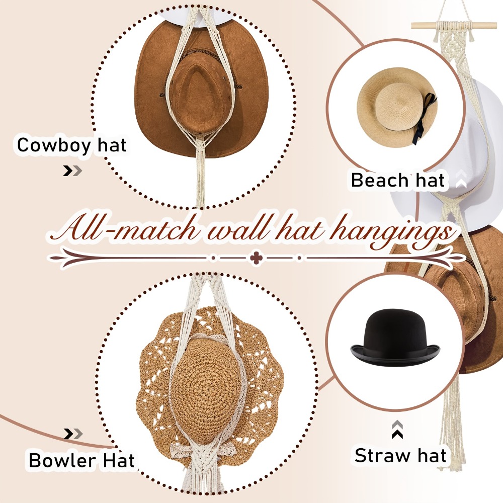Bohemian Macrame Hat Hanger Ha - Musical Instrument Jazz ulasan dan harga