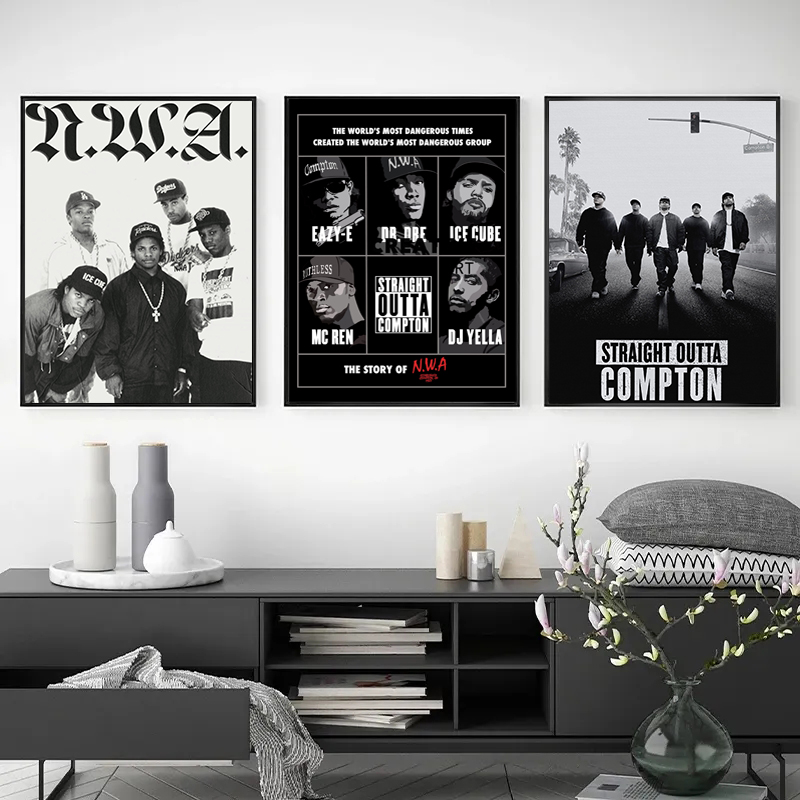 NWA Hip Hop Rapper Straight Ou - Musical Instrument Painting ulasan dan harga