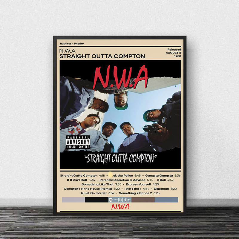 NWA Hip Hop Rapper Straight Ou - Musical Instrument Painting ulasan dan harga