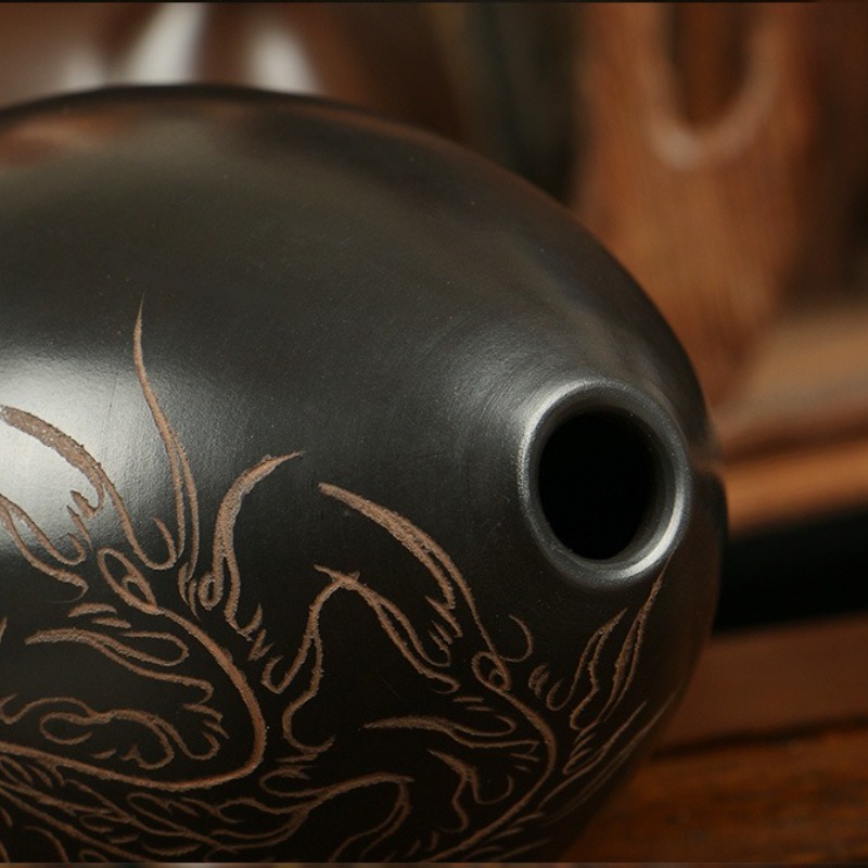 8 Holes Ocarina Black Portable - Musical Instrument Gif ulasan dan harga