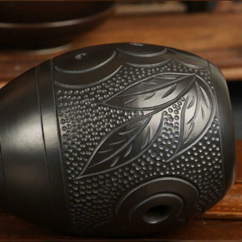 8 Holes Ocarina Black Portable - Musical Instrument Gif ulasan dan harga