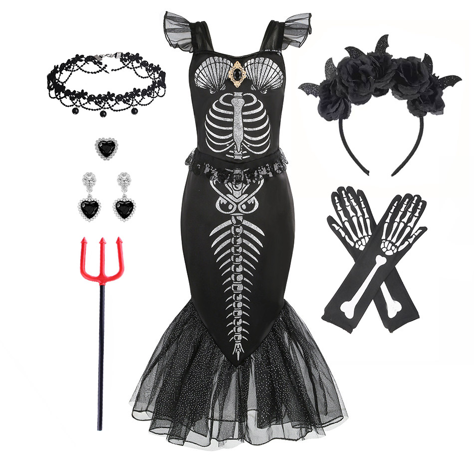 Horro Mermaid Skeleton Costume - Musical Instrument Trombone ulasan dan harga