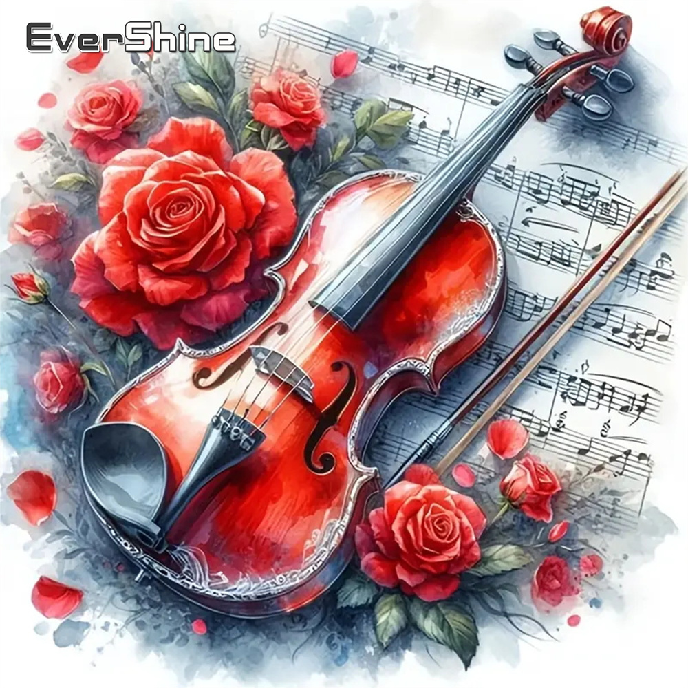 Evershine DIY Diamond Painting - Musical Instrument Cello ulasan dan harga