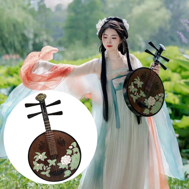 Solid Wood Pipa Chinese Tradit - Musical Instrument Lute ulasan dan harga